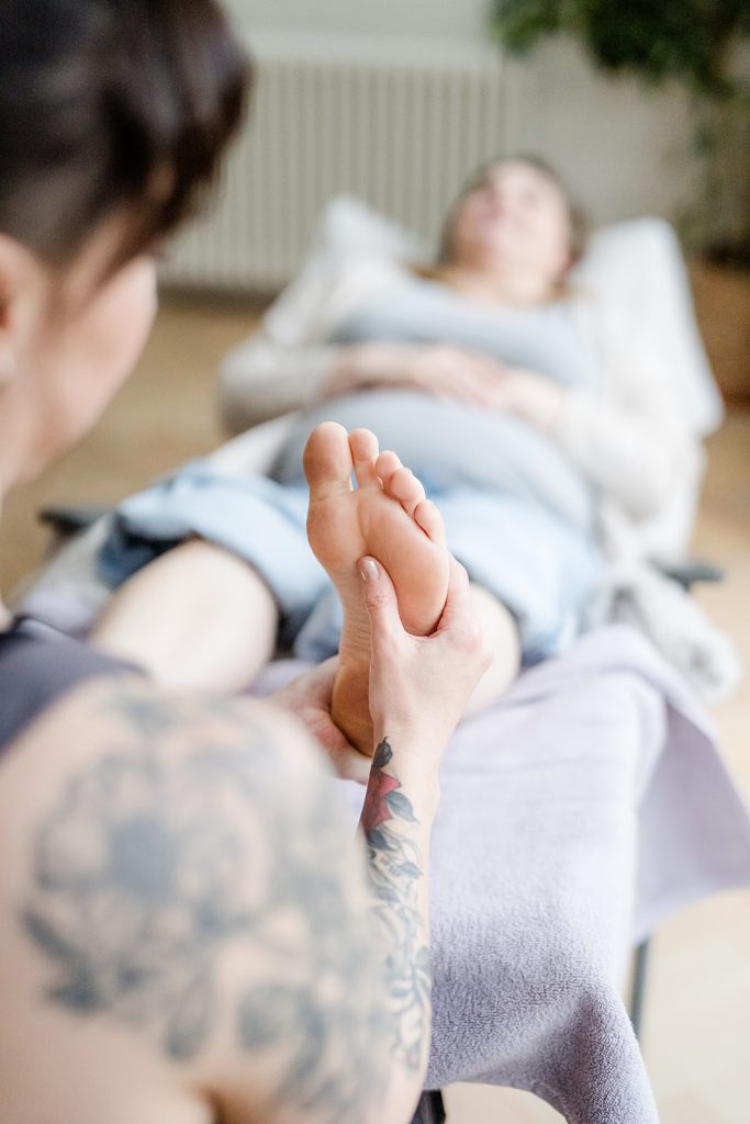 Pregnancy reflexology treatment offered by a trained midwife in Somerset